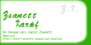 zsanett karpf business card